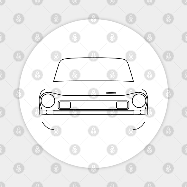 Simca 1501 classic car black outline graphic Magnet by soitwouldseem